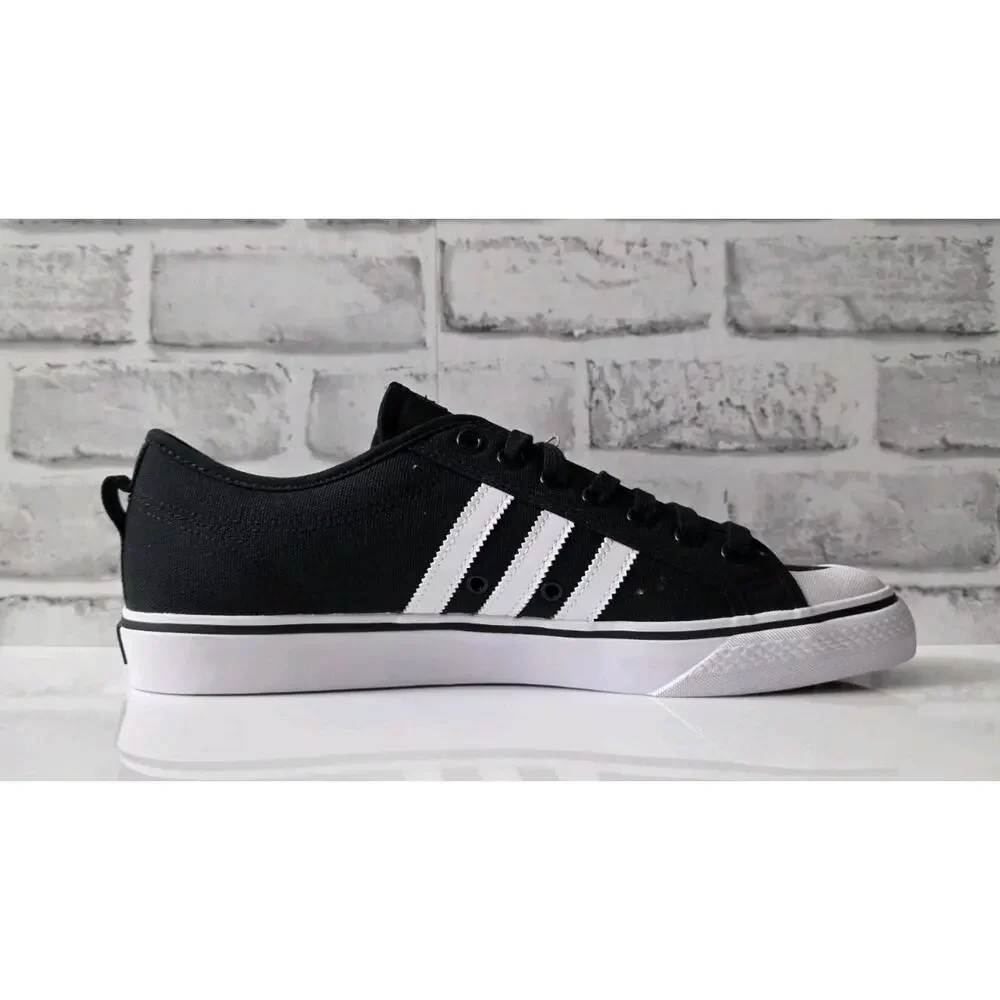 Adidas Nizza Core Men's Size 13 Black White Low Top Athletic Sneakers CQ2332